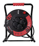 Kabeltrommel 230V/16A, 40m, 4 Schutzkontaktsteckdosen